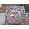 Modern home decoration metal crafts bronze relief wall sculpture hot sale